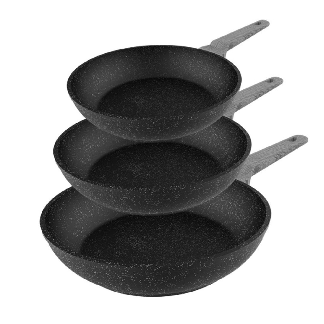 Polka Exclusive 18-22-26 Bucket Set Wood&Rock Bratpfannen-Set